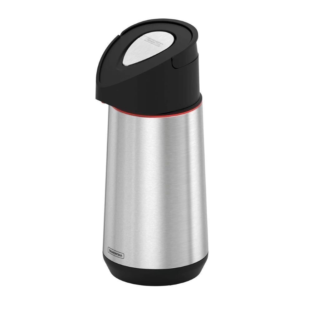 Garrafa Térmica Corpo Inox Bomba Preta 1,4l Exata Tramontina