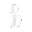 Ver imagem 4 de Conjunto para Banheiro Ecco com Pés 75cm - Fabribam Gabinetes