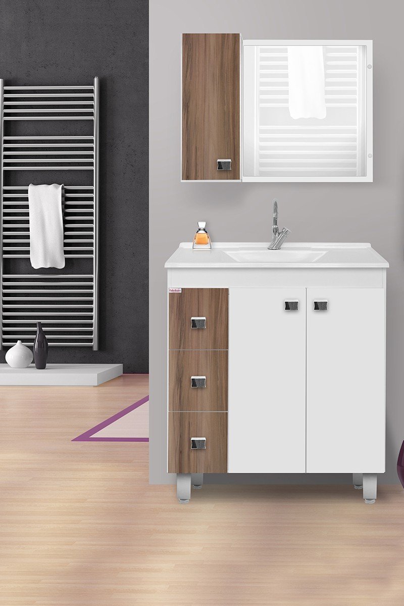 Conjunto para Banheiro Ecco com Pés 75cm - Fabribam Gabinetes é boa?