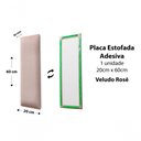 Ver imagem 4 de Placa Cabeceira 20cm X 60cm Unidade Veludo Nude