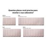 Placa Cabeceira 20cm X 60cm Unidade Veludo Nude - 3