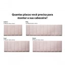 Ver imagem 3 de Placa Cabeceira 20cm X 60cm Unidade Veludo Nude