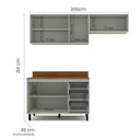 Ver imagem 4 de Cozinha Completa Koya 6 Portas 3 Gavetas 40250039 Verde Oliva - Politorno