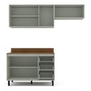 Ver imagem 3 de Cozinha Completa Koya 6 Portas 3 Gavetas 40250039 Verde Oliva - Politorno