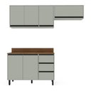 Ver imagem 2 de Cozinha Completa Koya 6 Portas 3 Gavetas 40250039 Verde Oliva - Politorno