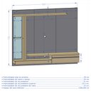 Ver imagem 4 de Painel para Tv até 55 Polegadas Denver 1 Porta Off-white/ipê - Móveis Bechara