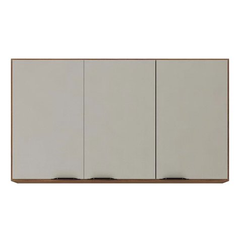 Armário Aéreo Firenze 120cm 3 Portas - Demóbile Demobile Amêndola/nude Prime
