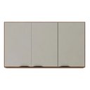 Ver imagem 1 de Armário Aéreo Firenze 120cm 3 Portas - Demóbile Demobile Amêndola/nude Prime