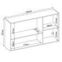 Ver imagem 4 de Armário Aéreo Firenze 120cm 3 Portas - Demóbile Demobile Amêndola/nude Prime