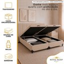 Ver imagem 6 de Cama Box com Baú King Royal Sleep Bipartido Suede Bege 192cm Royal Sleep