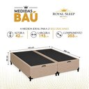 Ver imagem 3 de Cama Box com Baú King Royal Sleep Bipartido Suede Bege 192cm Royal Sleep