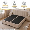 Ver imagem 5 de Cama Box com Baú King Royal Sleep Bipartido Suede Bege 192cm Royal Sleep