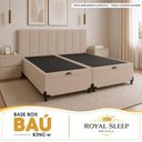 Ver imagem 2 de Cama Box com Baú King Royal Sleep Bipartido Suede Bege 192cm Royal Sleep