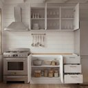 Ver imagem 2 de Cozinha Planejada 2 Peças sem Tampo Marselha CabeCasa MadeiraOriginals Branco