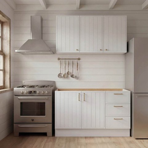 Cozinha Modulada 2 Peças sem Tampo Marselha CabeCasa MadeiraOriginals Branco