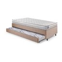 Ver imagem 7 de Bicama Box Solteiro Linho Marrom 96x203x28 Cm com Colchão Hanover Inducol Molas Ensacadas