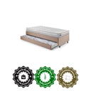 Ver imagem 5 de Bicama Box Solteiro Linho Marrom 96x203x28 Cm com Colchão Hanover Inducol Molas Ensacadas