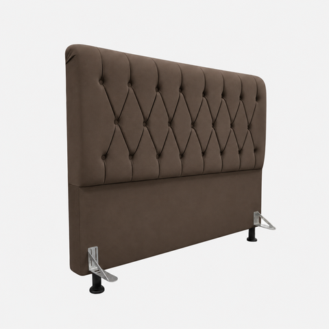 Cabeceira de Cama Box Queen 160 cm Mallu - Veludo Marrom