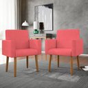 Ver imagem 2 de Kit Namoradeira 2 Lugares Reforçada + 2 Poltronas Balaqui Cor:rosa