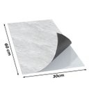 Ver mais imagens de Kit 10 Placas Autocolantes Mármore Adesivo Vinílico Azulejo Cinza Claro Brilhoso 3d Brinovar