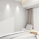 Ver imagem 4 de Kit 10 Placas Autocolantes Mármore Adesivo Vinílico Azulejo Cinza Claro Brilhoso 3d Brinovar