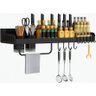 Organizador Suspenso Multiuso Preto Suporte Utensílios Banheiro Cozinha Quarto Porta Colher Talheres - 3