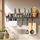 Ver imagem 2 de Organizador Suspenso Multiuso Preto Suporte Utensílios Banheiro Cozinha Quarto Porta Colher Talheres
