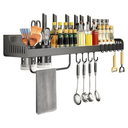 Ver imagem 1 de Organizador Suspenso Multiuso Preto Suporte Utensílios Banheiro Cozinha Quarto Porta Colher Talheres