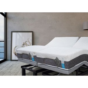 Colchão Queen Latex Foam de Látex Articulado Cinza 28cm - Box - 158x198cm