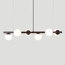 Ver imagem 4 de Lustre Pendente Figo Preto - 6 Globos Esfera de Vidro Branco