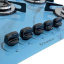 Ver imagem 2 de Cooktop Chamalar Bivolt Premium 5 Bocas Ultra Chama Vidro Temperado Marmorizado Azul