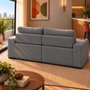 Ver imagem 3 de Sofá Modular 3 Lugares com Porta Copos 100% Espuma Balaqui Cor:Grafite
