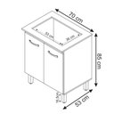 Ver imagem 4 de Balcão Armário de Cozinha Fran para Fogão Cooktop 4 Bocas Mobília Decor Savana Preto