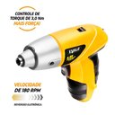 Ver imagem 3 de Parafusadeira Bateria 4,8V 3Nm Reversível Kit 12 Peças EVS001 EVALD-Bivolt