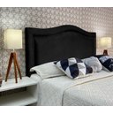 Ver imagem 1 de Cabeceira Casal Estofada Sevilha Provençal Suede Preto 140 X 60 Rbl