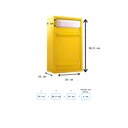 Ver imagem 3 de Caixa Correio Carta Jornal Grade e Embutir Chapa de Aço Amarela + Kit 3 Número