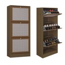 Ver imagem 1 de Kit 2 Sapateiras Tropical 3 Portas Multiuso Vertical Poquema