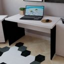 Ver imagem 1 de Escrivaninha Mesa Escritório 90CMX60CM 90cm Preto e Branco
