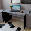 Ver imagem 1 de Escrivaninha Mesa Escritório 90CMX60CM 90cm Preto e Cinza Cristal