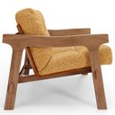 Ver imagem 7 de Poltrona Decorativa Fixa para Sala Living Ikary L02 Canela Prime Bouclê Mostarda - Lyam Decor