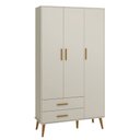 Ver imagem 1 de Guarda-Roupa Retrô 3 Portas Isis MoveisAqui