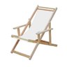 Espreguiçadeira Dobrável para Piscina ou Varanda - Madeira Maciça, com Braço, Natural - 1
