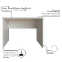 Ver imagem 6 de Escrivaninha Mesa Escritório 100CMX60CM 100cm Branco