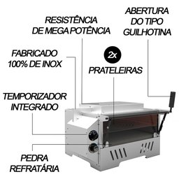Forno Guilhotina Elétrico Saro sem Cavalete 66,8 Litros 220V FG22 - 2