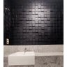 Placa Pianel PVC Pixels Preto 3d Revestimento de Parede Decorativa 50cm - 3