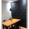 Placa Pianel PVC Pixels Preto 3d Revestimento de Parede Decorativa 50cm - 2