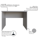 Ver imagem 6 de Escrivaninha Mesa Escritório 100CMX60CM 100cm Cinza Cristal