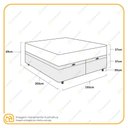 Ver imagem 7 de Cama Box Baú Super King + Colchão Espuma D45 Castor Black & White D45 Double Face 193x203x69cm