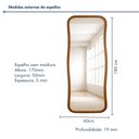 Ver imagem 3 de Espelho Orgânico 180x60cm Moldura MDF Zadar