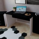 Ver imagem 2 de Escrivaninha Mesa Escritório 100CMX60CM 100cm Branco e Preto